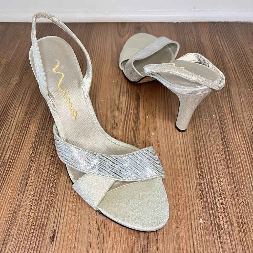 Nina Silver Heels - Size 8.5